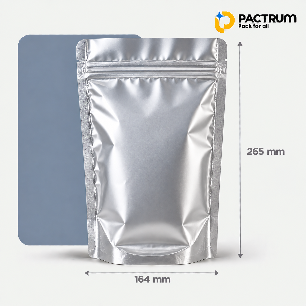 6.5 × 10.5 in Metallised Flat Bottom Zipper Pouch