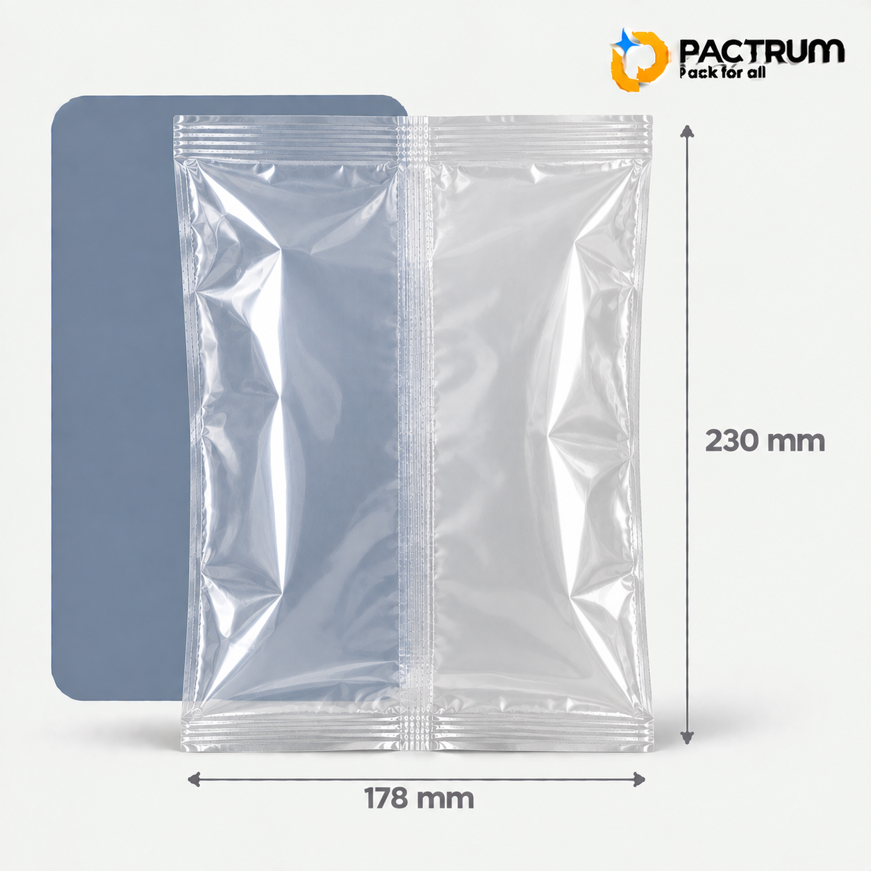 7 × 9 in Transparent Center Seal Pouch