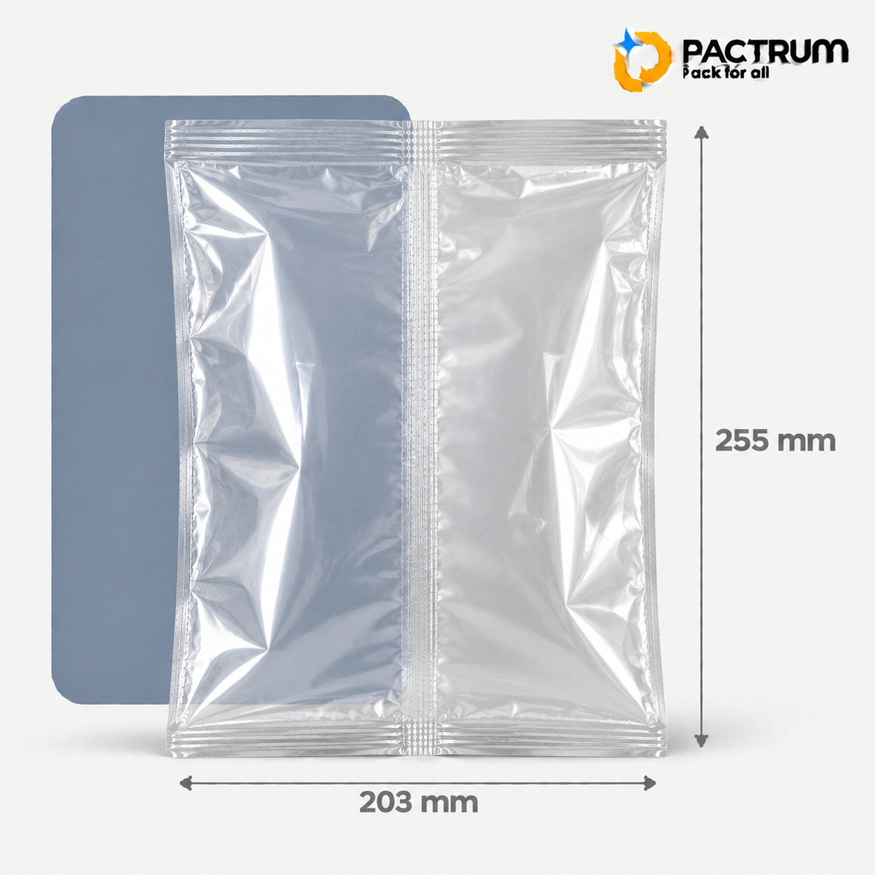 8 × 10 in Transparent Center Seal Pouch